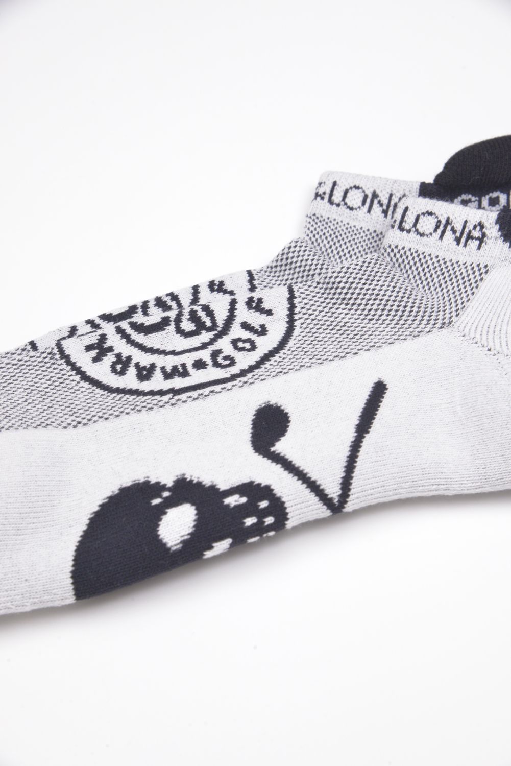 【26AW】 CIRCLE ICON SNEAKER SOCKS / ジャパンメイド サークルスカルジャカード スニーカー丈 ローソックス (ホワイト)