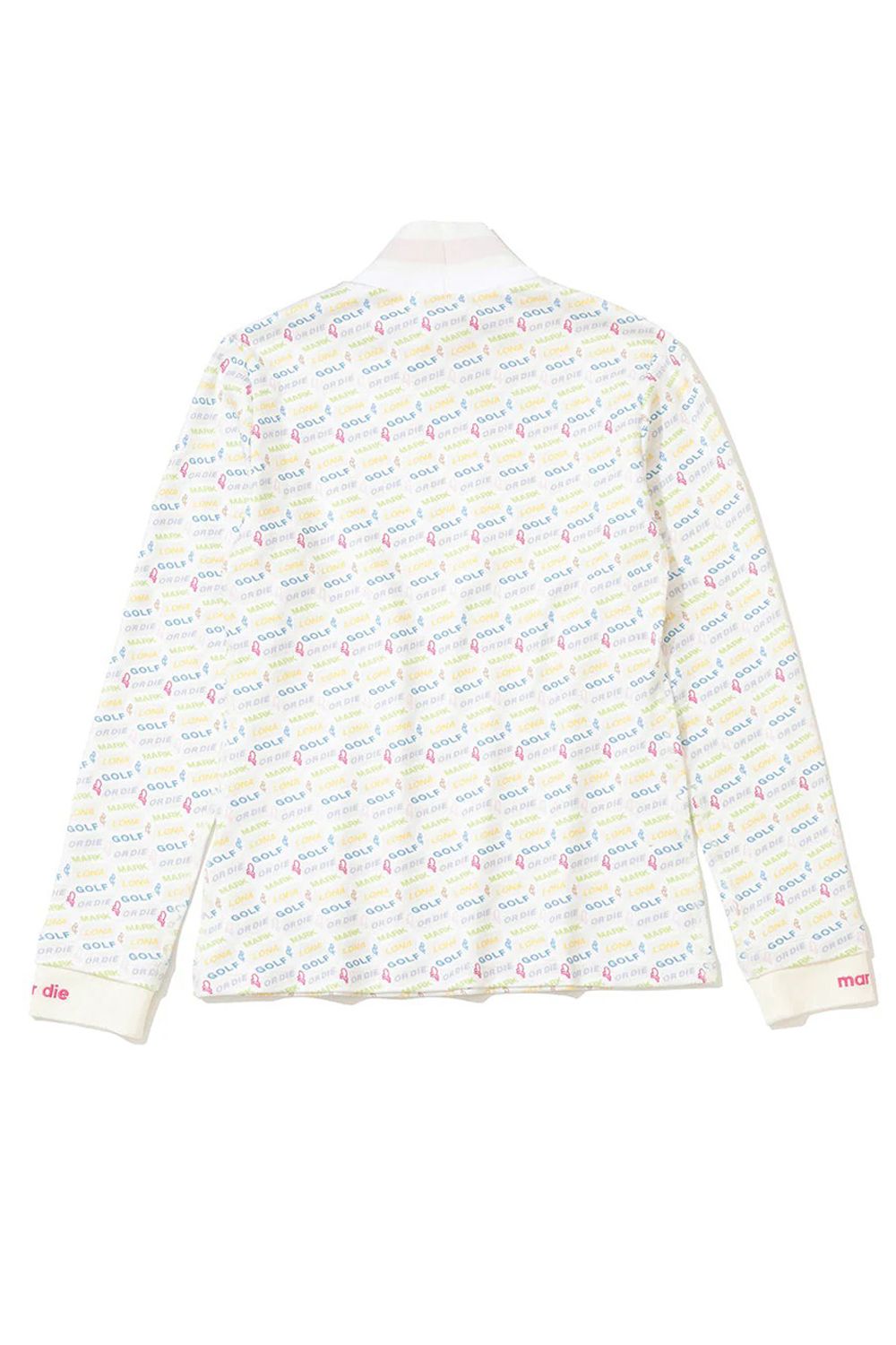 【2025AW】【レディース】 DÉPÊCHE HIGH NECK FLEECE SHIRT / マイクロフリース ジオメトリックパターン モックネックインナー (ホワイト)
