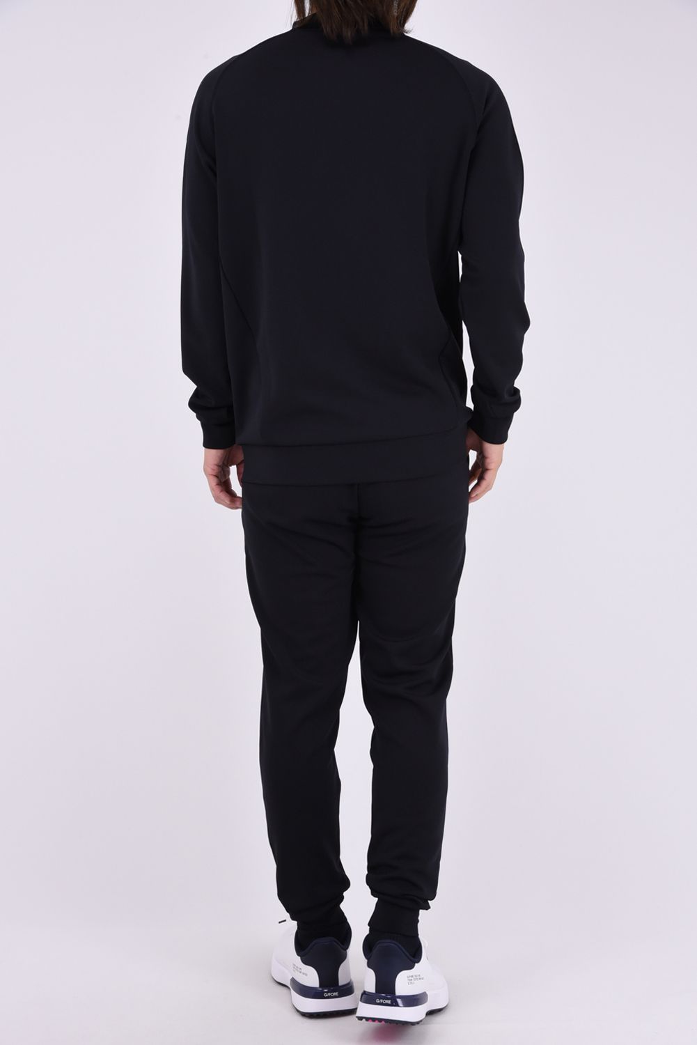 【26AW】 【ユニセックス対応】 JERSEY MOCK NECK / ダンボールニット モンキープリント 長袖モックネックTシャツ (ブラック)