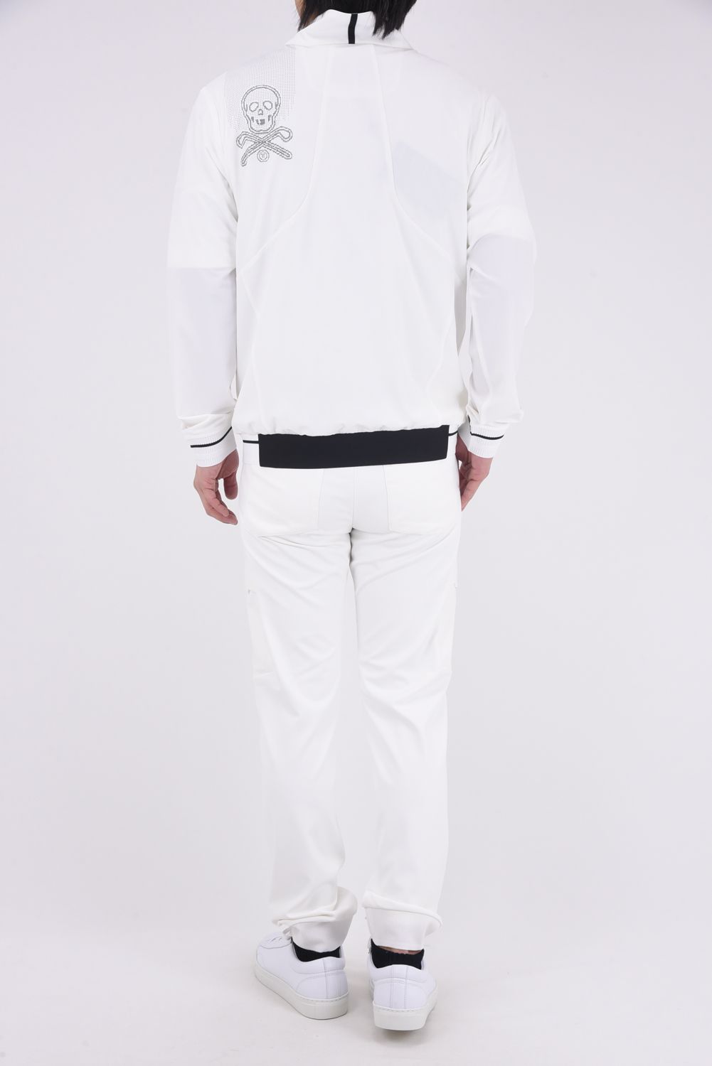 【26SS】【T-LINE】 GRADIENT PERFORMANCE JACKET / モノトーン ポリエステルトリコット ハイストレッチジャケット (ホワイト)