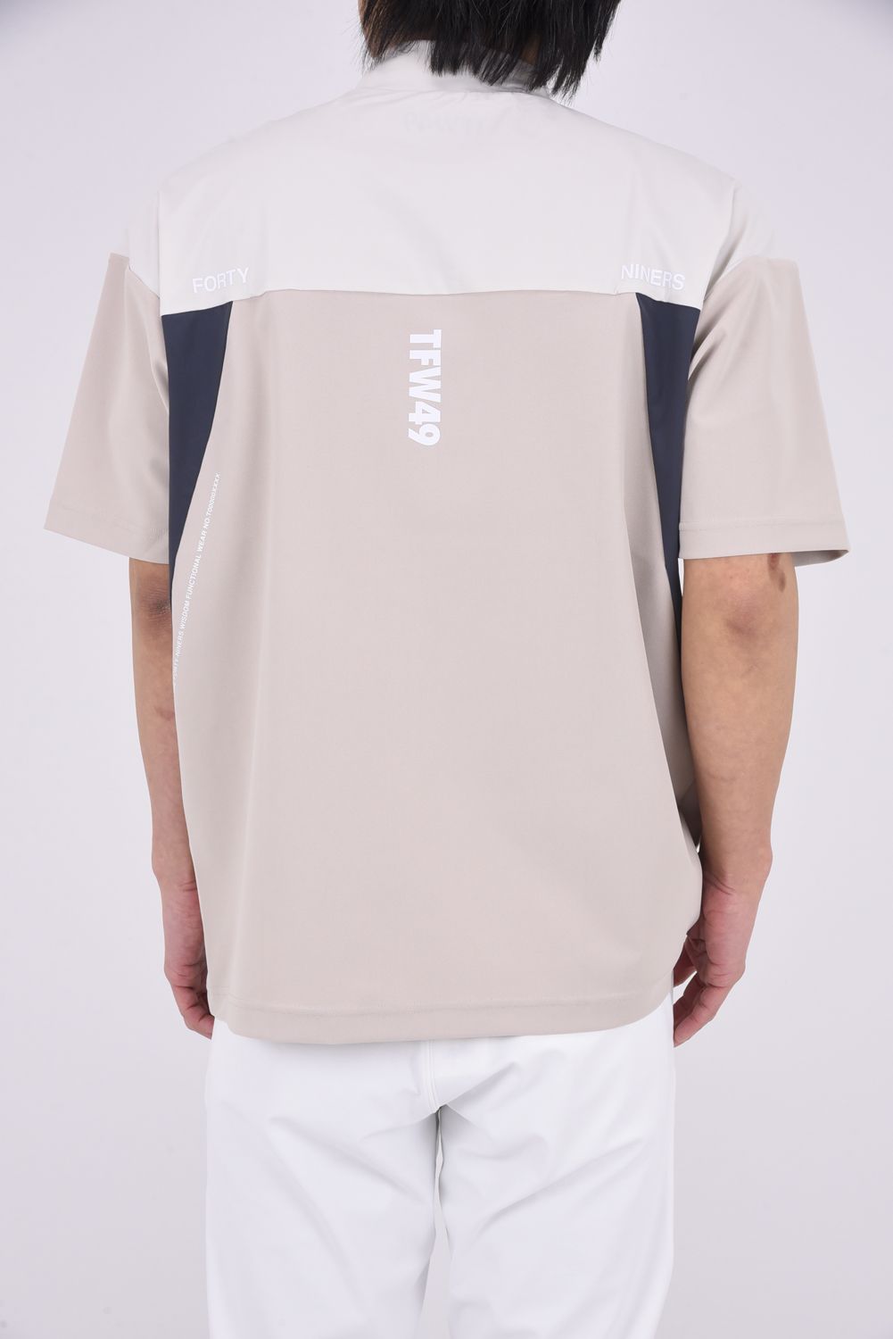 【26SS】 WIDE SHORT SLEEVE MOCKNECK / モックネックTシャツ (ベージュ)