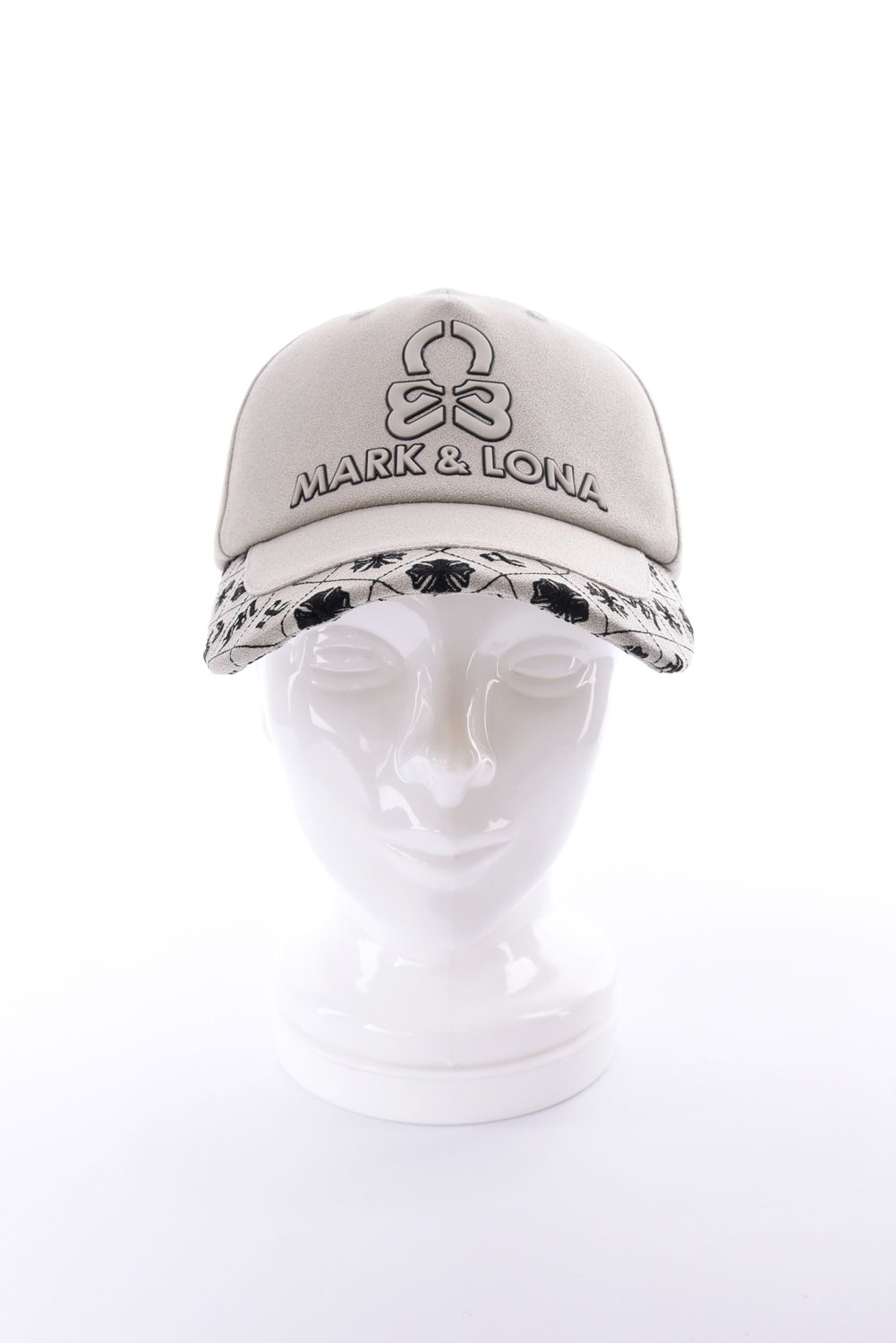 【26AW】 OBLIVION JACQUARD CAP / 3Dブランドロゴ モノグラムパターン刺繍 ベースボールキャップ (シルバーグレー)