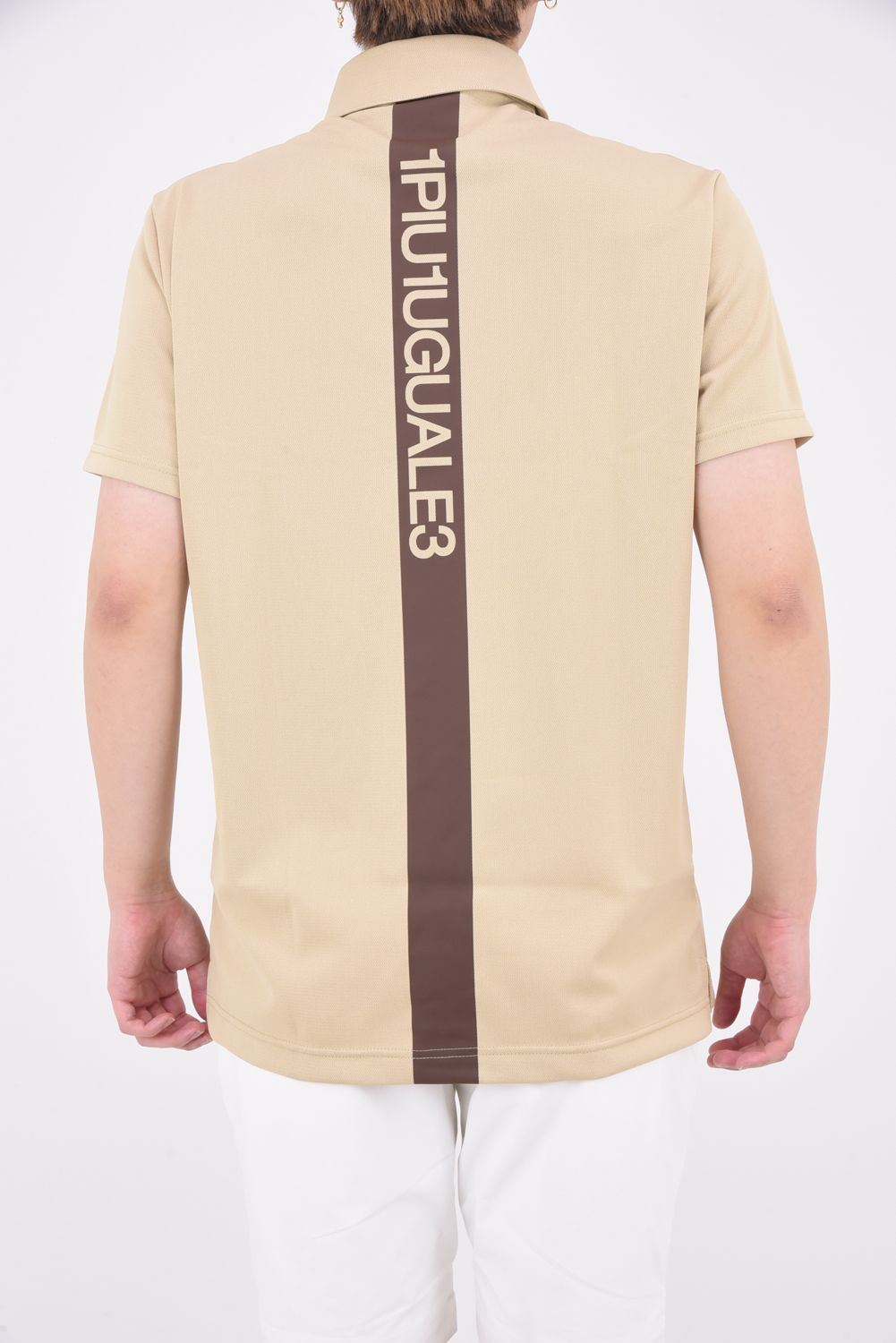 1PIU1UGUALE3 GOLF - BACK TAPE LOGO S/S POLO / アイコンロゴ バック 