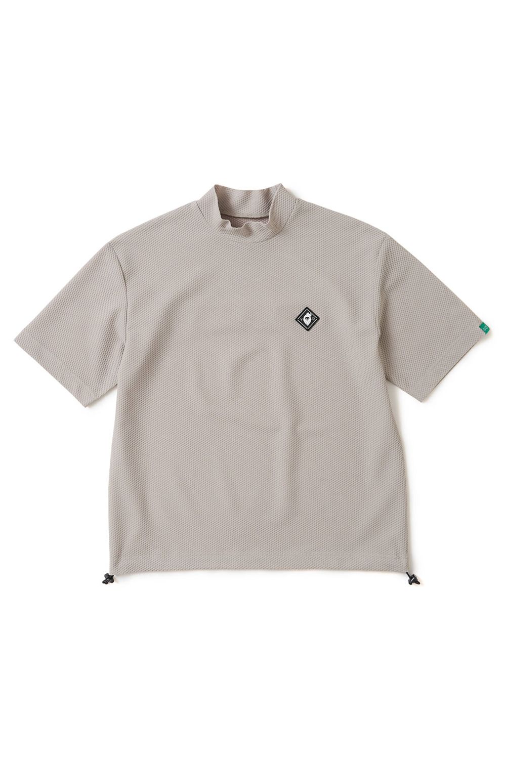 【26SS】【レディース】 AIRY AWA MOCK / ワッフル生地 バックライン モックネックTシャツ (ベージュ)