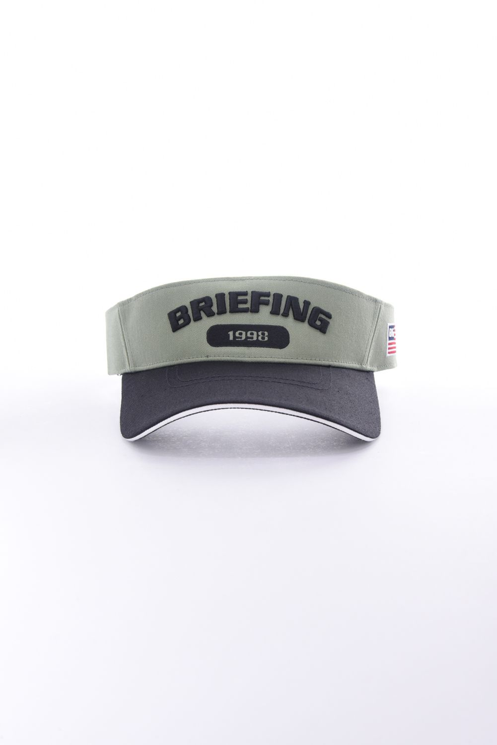 【26SS】 MEN'S COLLEGE LOGO VISOR / カレッジ風ロゴ バイカラー サンバイザー (セージグリーン)