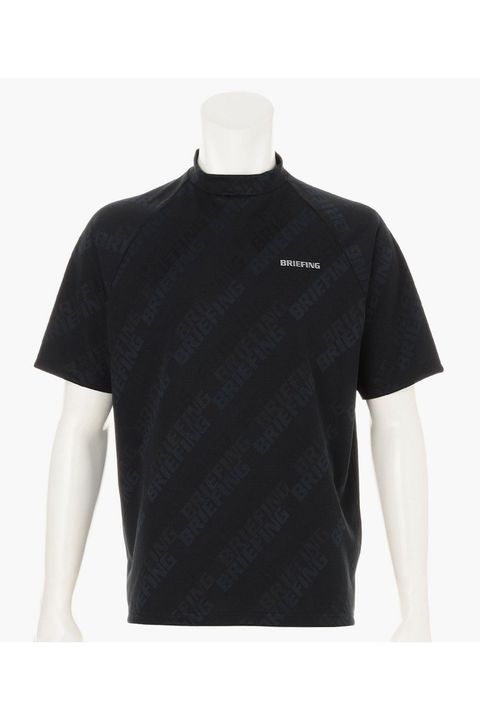 【26SS】 MEN'S SHADOW LOGO JQ HIGHNECK RF / バイアスロゴジャカード リラックスフィット モックネックTシャツ (ブラック)