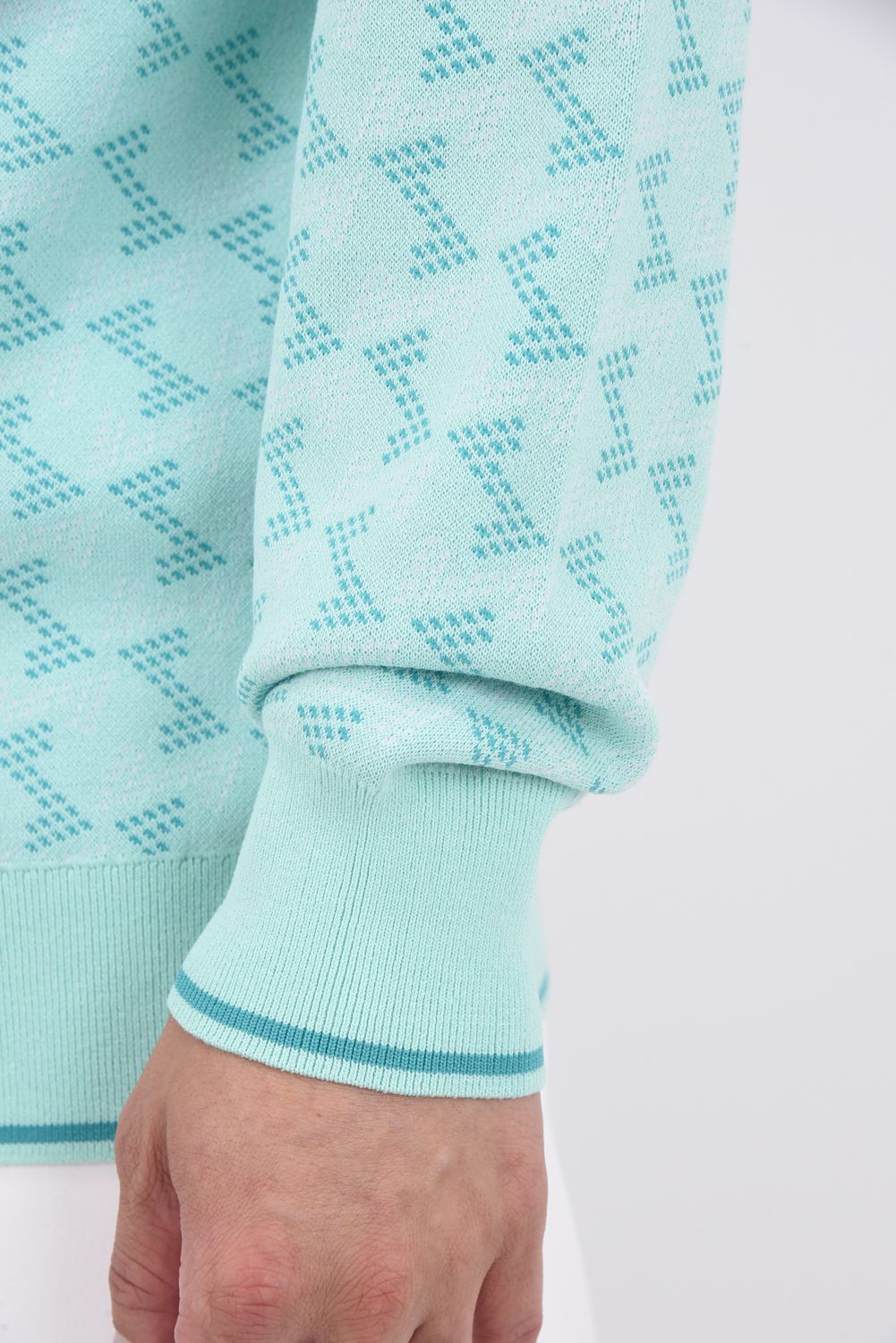 【25AW】 GM JACQUARD LIGHT KNIT / GMジャカード クルーネック ライトニット (ミント)*