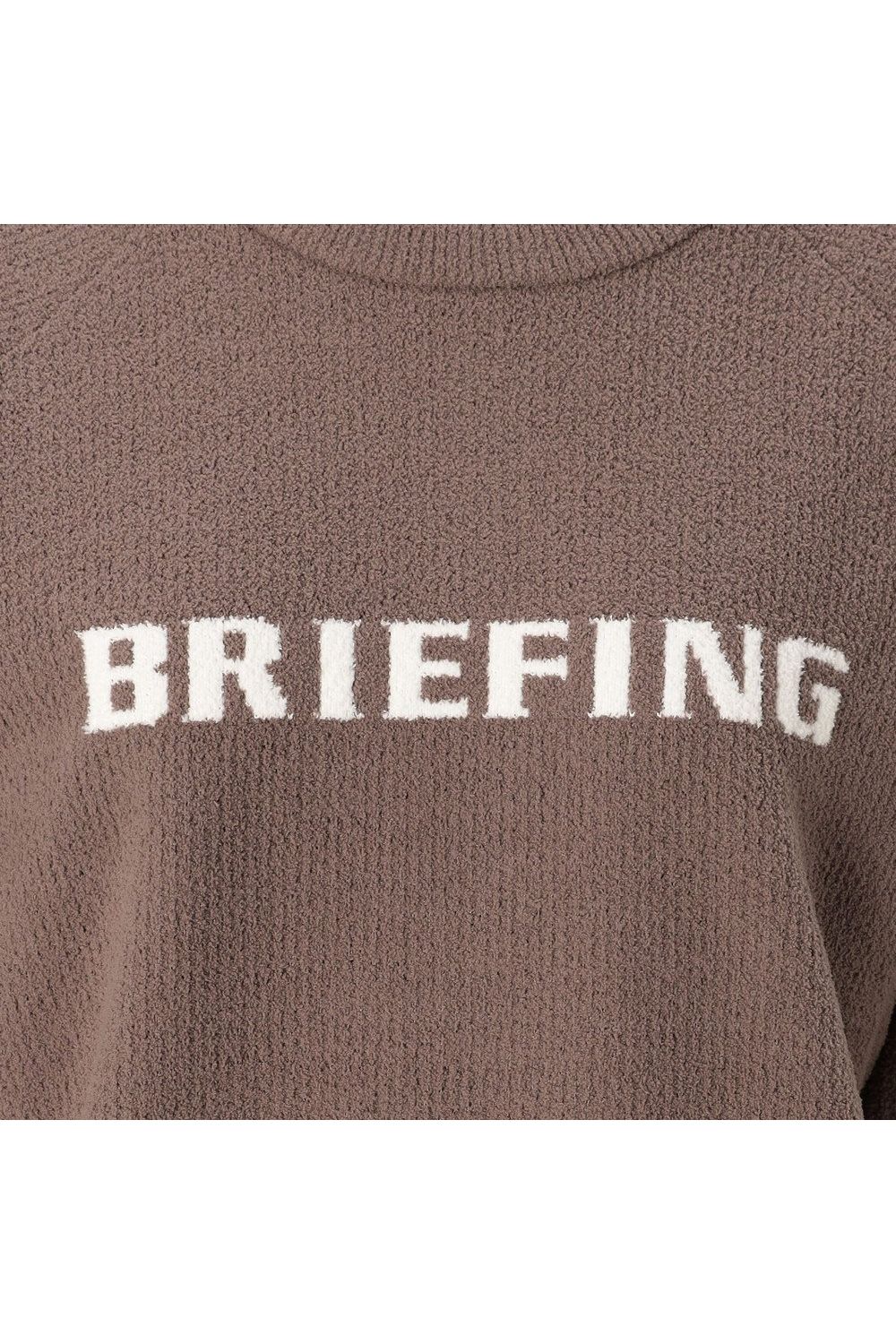 【26AW】【レディース】 WOMEN’S AIRY YARN KNIT CREWNECK / エアリーファブリック ブランドロゴ クルーネックニット (モカ)