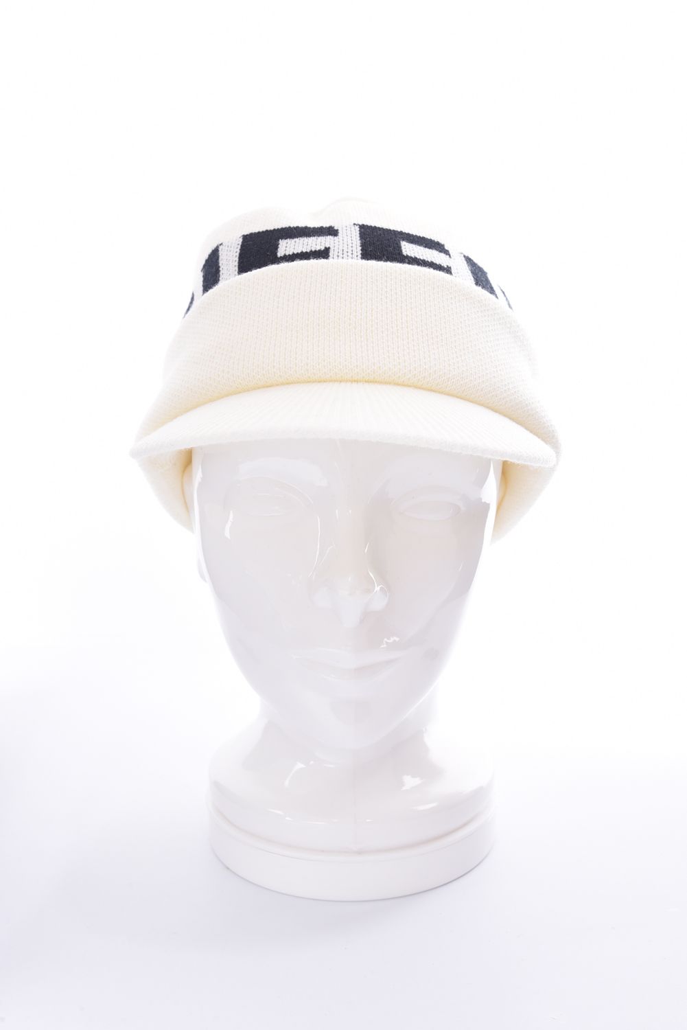 KNIT WORK CAP / ビッグロゴ ニット ワーク キャップ (ホワイト)