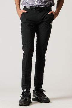 【春夏仕様】 BASIC LONG PANTS / ブランドロゴ ベーシック ロングパンツ (ブラック)