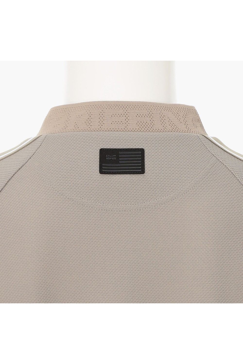 【26SS】 MEN'S LINE HIGHNECK RF / カノコ生地 ラインロゴテープ リラックスフィット モックネックTシャツ (ライトブラウン)