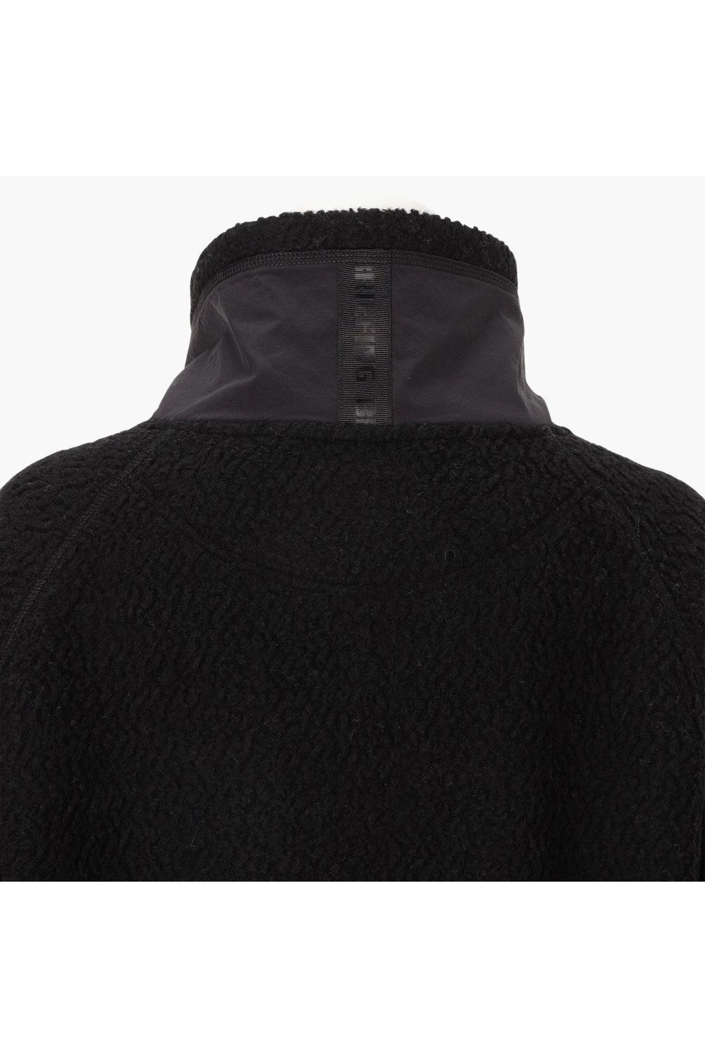 【25AW】【レディース】 WOMEN’S WOOL BOA HALFZIP TOP / ウールボアフリース ハイネック ハーフジップフーディー (ブラック)