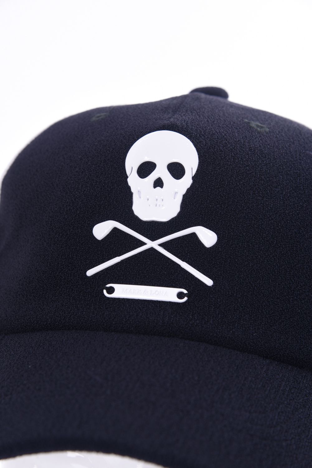 MARK&LONA - IRON SKULL TRUCKER CAP / ミニパイル生地 アイアンスカル メッシュキャップ (ブラック) |  GOSSIP GOLF