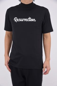 【26SS】 SILICON LOGO MOCK NECK / モノトーンシリーズ 3Dシリコンロゴ モックネックTシャツ (ブラック)*