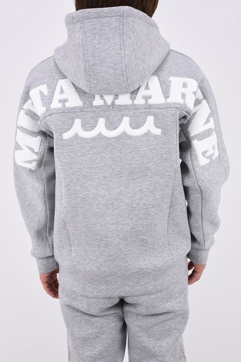【26AW】 BONDING ZIP PARKA / ボンディング素材 BIGバックロゴ ジップアップパーカー (グレー)