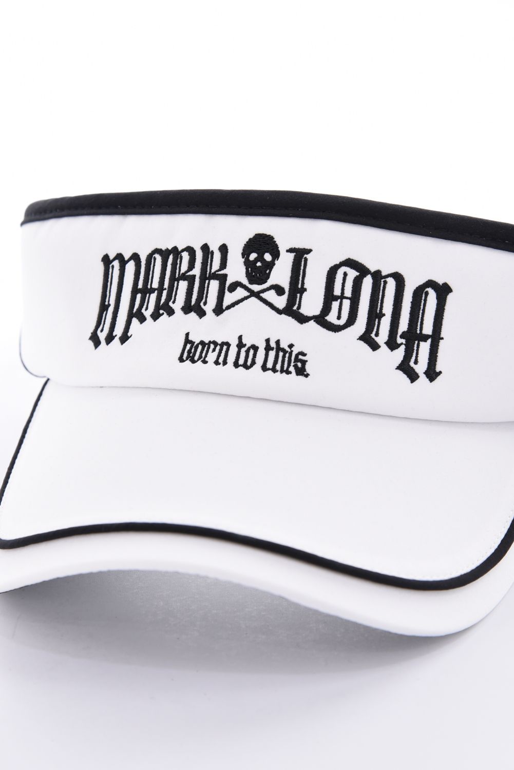 【26AW】 FRAKTUR PIPING VISOR / ブラックレターフォントロゴ パイピング サンバイザー (ホワイト)