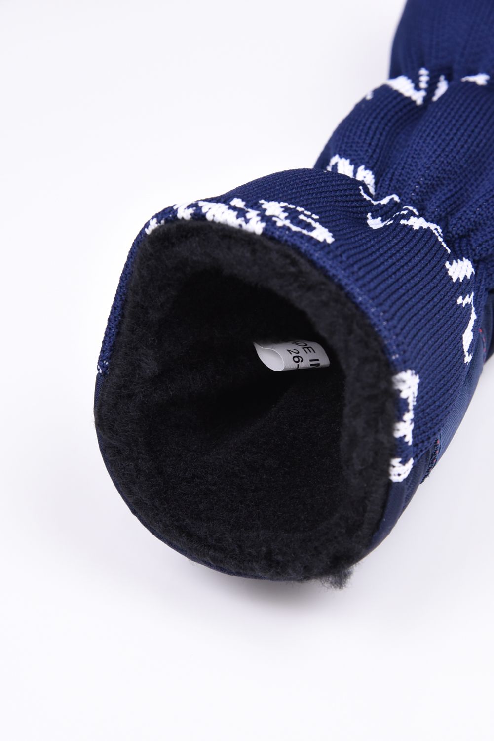 【26SS】 LOGO KNIT UTILITY COVER / 異素材ハイブリッド ユーティリティカバー (ネイビー)