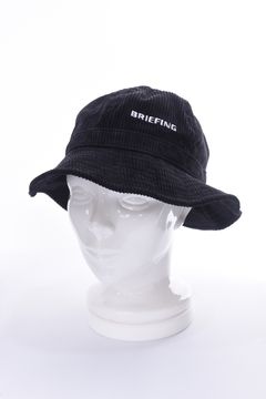CORDUROY BELL HAT / ブランドロゴ コーデュロイ ベルハット (ブラック)