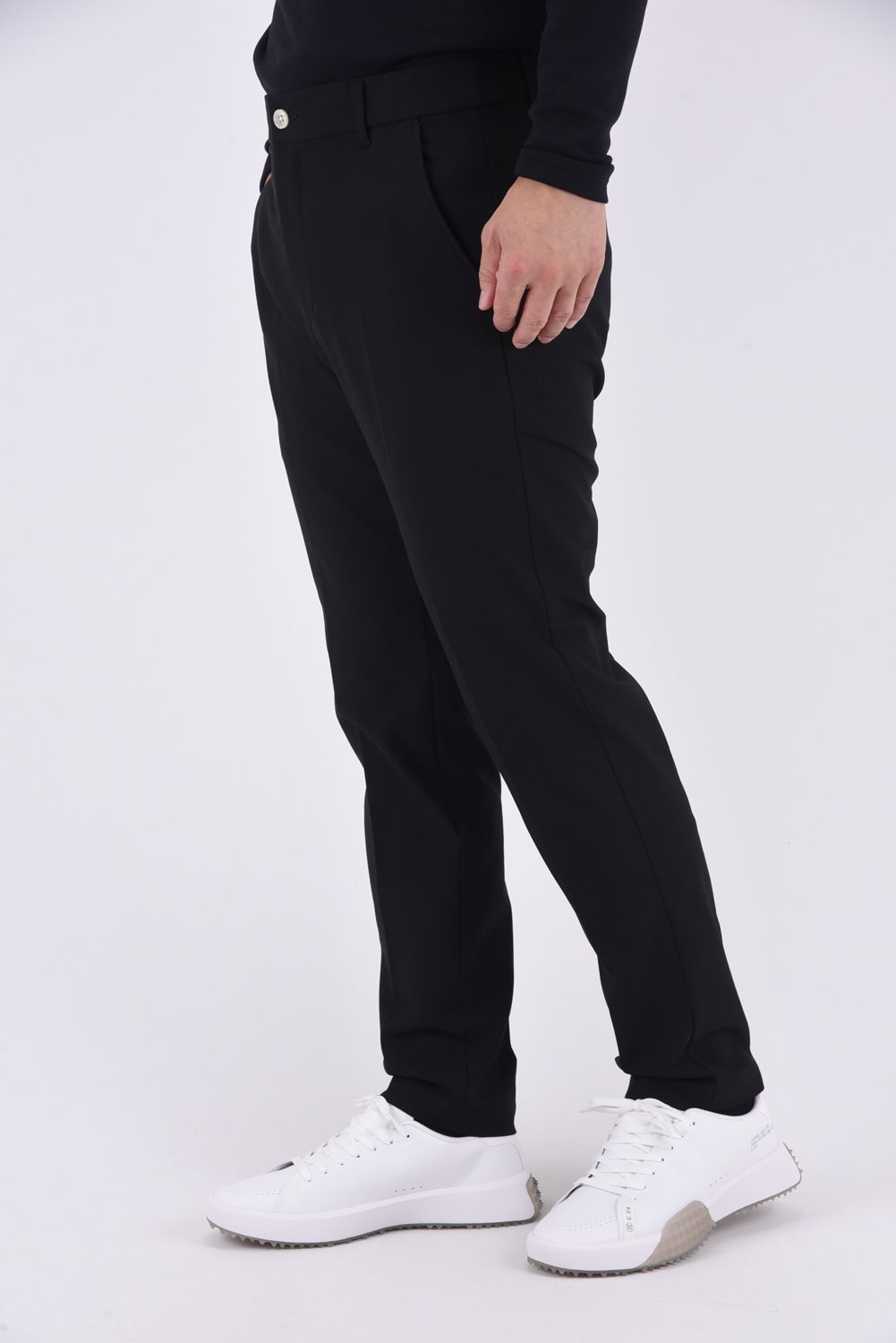 MENS SOFT THERMO LONG PANTS / 裏微起毛 ソフトサーモ ロングパンツ (ブラック)