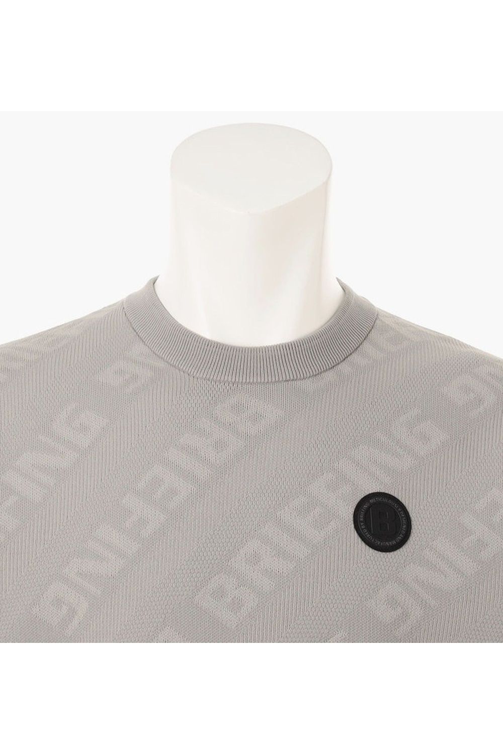 【25AW】 CE MEN'S WR BIAS LOGO CREWNECK KNIT / バイアスロゴジャカード クルーネックニット (グレー)
