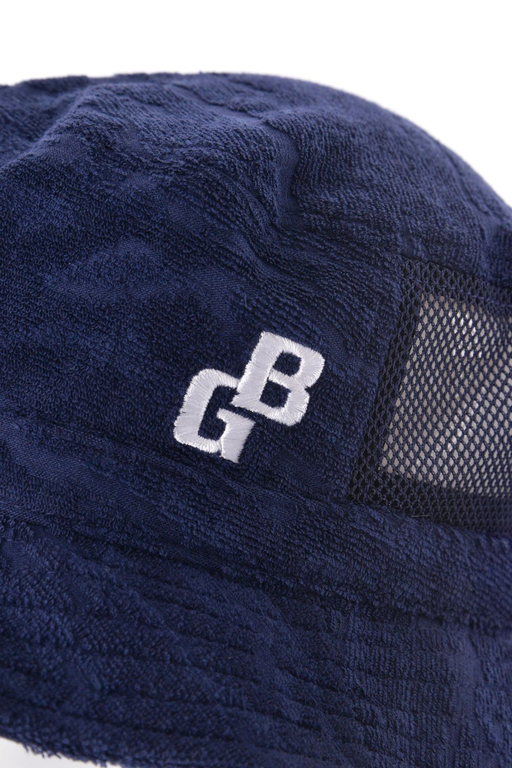 【26SS】 CR MS PILE CAMO JQ BG LOGO HAT / パイル生地 背面メッシュ バケットハット (ネイビー)