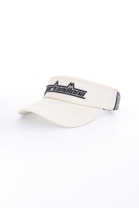 【2024SS 木村拓哉さん Golf Oasis編 CM着用】 【CODE COLLECTION】 CD10-PSMV / コーデュラナイロン ブランドロゴ刺繍 ペイズリーペイント サンバイザー (ホワイト)