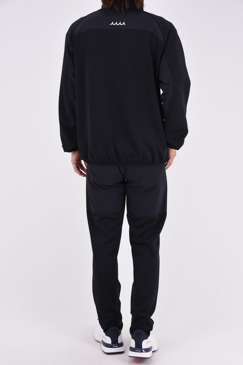 【26AW】 BI-FABRIC TRAINING PANTS / ダンボールニット 異素材切り替え トレーニングロングパンツ (ブラック)