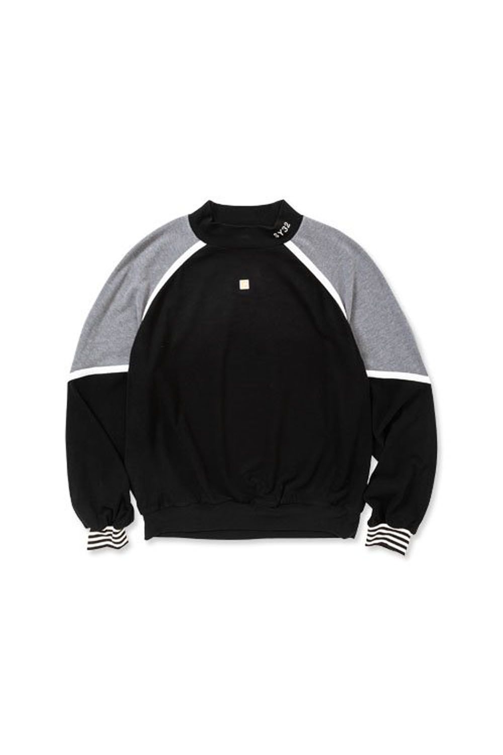 【レディース】 SARA-WARM STRETCH MOCK NECK SHIRTS / バックロゴ ロングスリーブ モックネックシャツ ブラック*