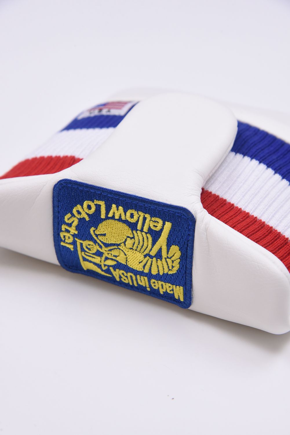 U-LEATHER MALLET PUTTER COVER / シンセティックレザー ワッペン マレット型 パターカバー (ニューポートホワイト)