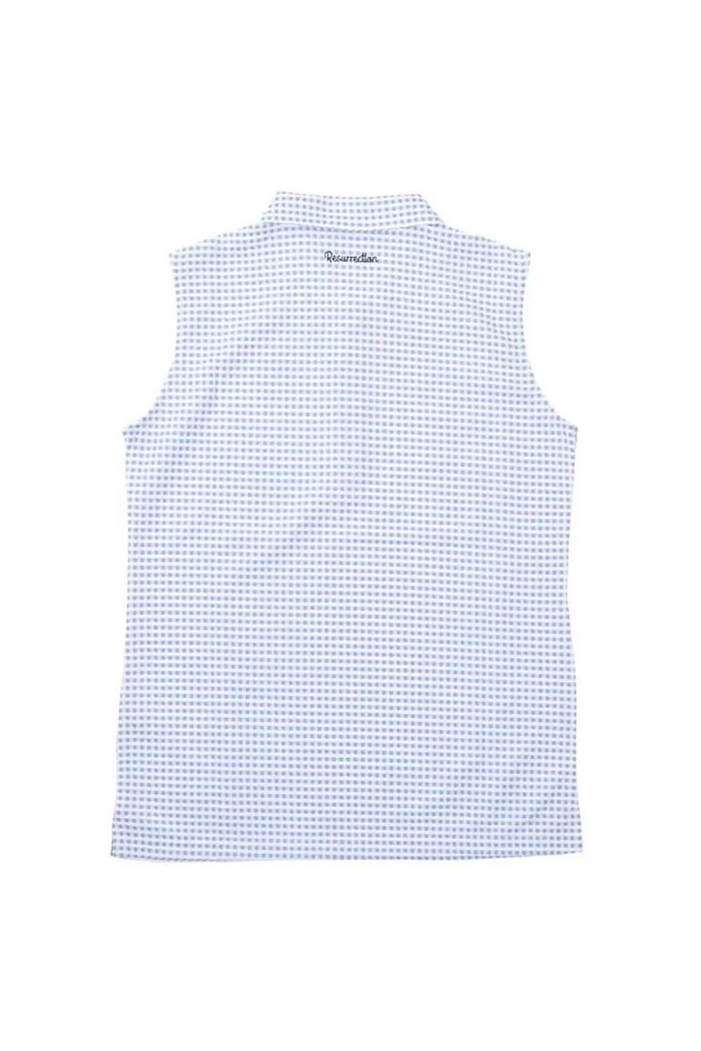 【26SS】【レディース】 GINGHAM CHECK SLEEVELESS POLO / ギンガムチェック ノースリーブ ポロシャツ (サックス)*