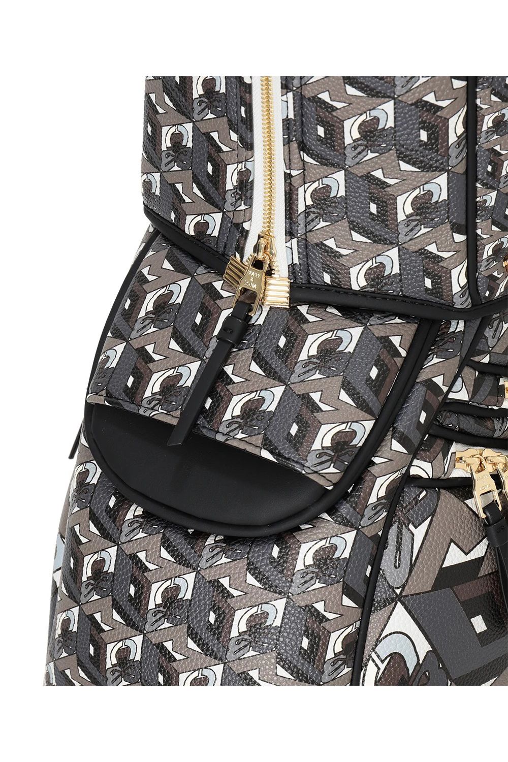 【26AW】 PRISME TOUR CADDIE BAG / 3Dキューブパターン シンセティックレザー カートタイプ キャディバッグ (ブラック)