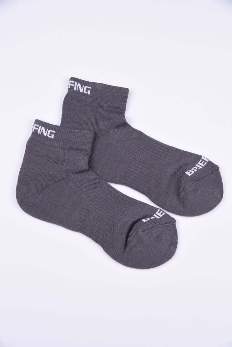 BRIEFING - MENS CORDURA MIDDLE SOCKS / ブランドロゴ コーデュラ ミドルソックス グレー | GOSSIP  GOLF