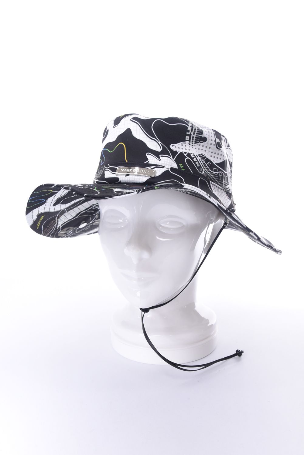 【26SS】 AXON CAMO FIELD HAT / ポリエステルツイル カモフラージュプリント サファリハット (ブラック)