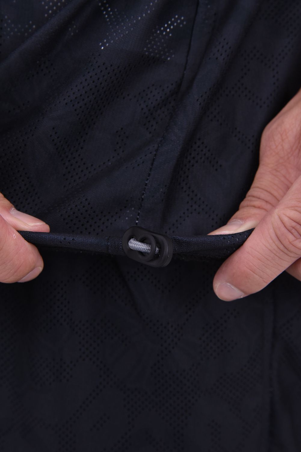 【26AW】 FRACTUR JACQUARD CINCH POLO / メッシュジャカード生地 エレメントスカル総柄 ポロシャツ (ブラック)