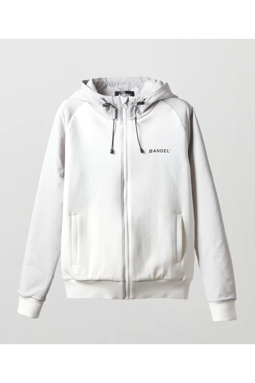 【25AW】【レディース】 SWITCH RAGLAN SLEEVE ZIP HOODIE / ボンディング素材 ラグランスリーブ ハイネックジップフーディー (ホワイト)