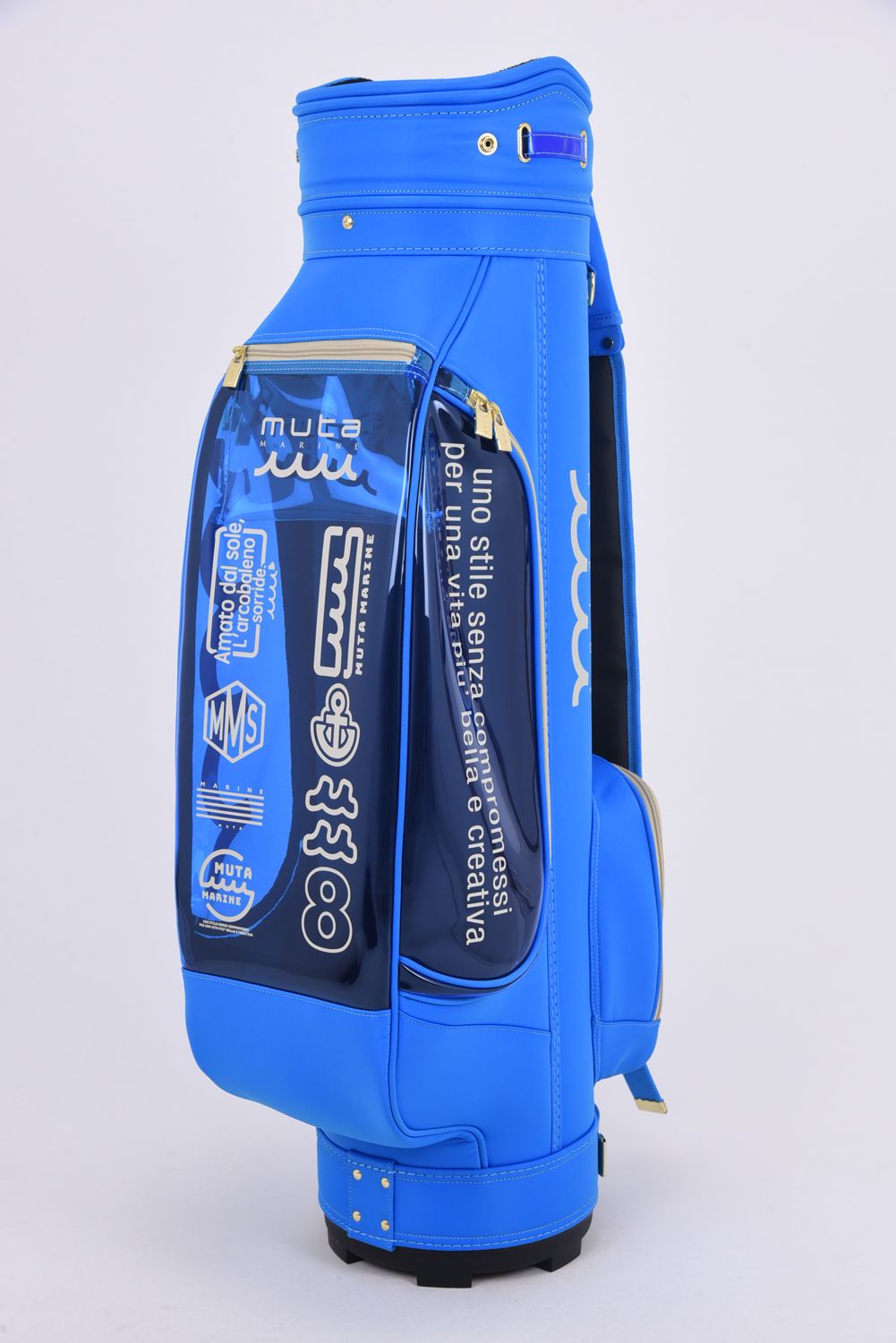 【銀行振込・代金引換不可】【返品・交換不可】 CADDY BAG & COVER / ナイロン×クリア キャディバッグ&ヘッドカバーセット (ブルー)