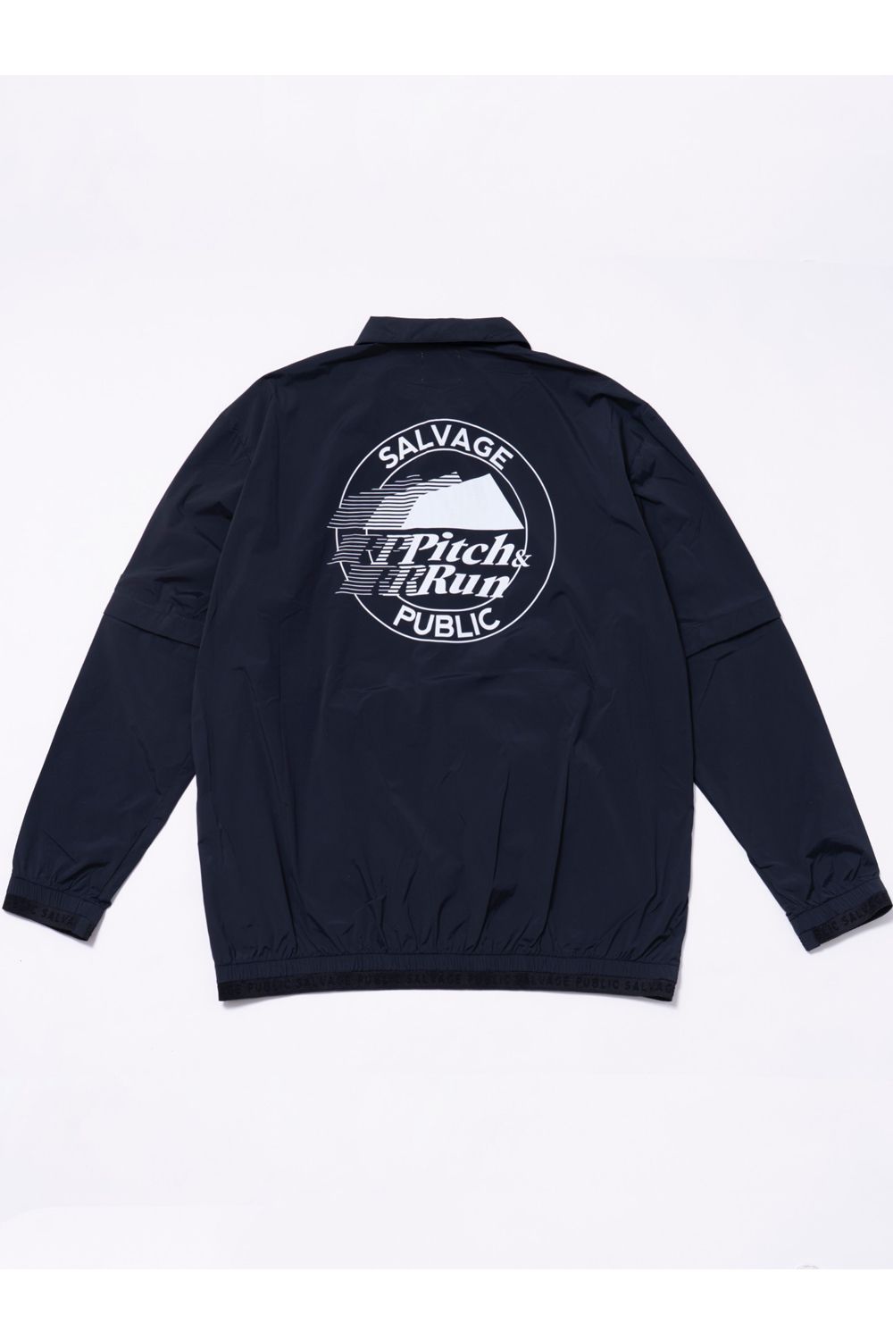 【26AW】 Huli Half-Zip Jacket / ハーフジップ カンガルーポケット 2WAYパッカブルジャケット (ブラック) (8月入荷予定）