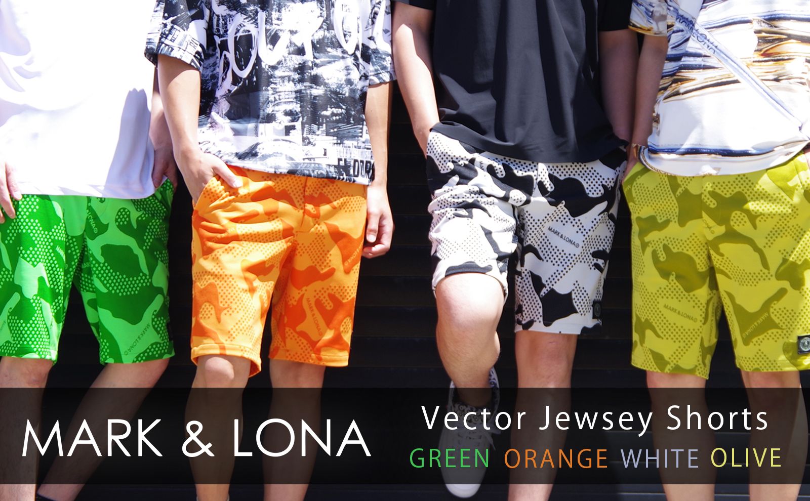 MARK&LONA - Vector Jewsey Shorts / ベクターカモ トラウザーショーツ