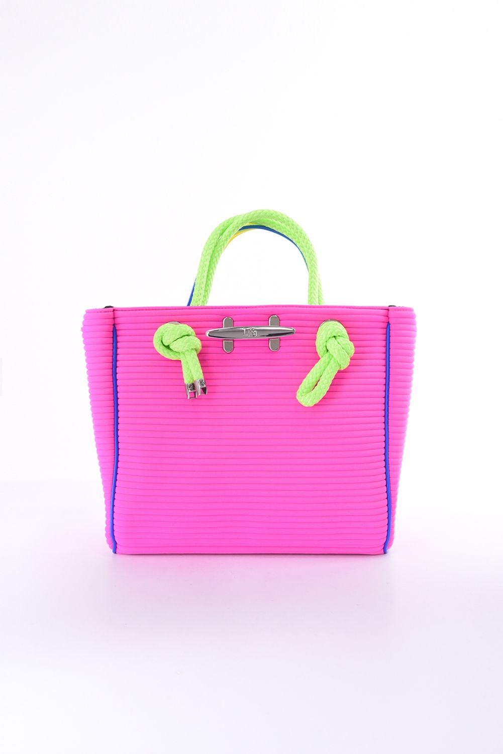 CLEAT TOTE mini TOM0152 / クリート トート ミニバッグ ボーダー （ショックピンク）*