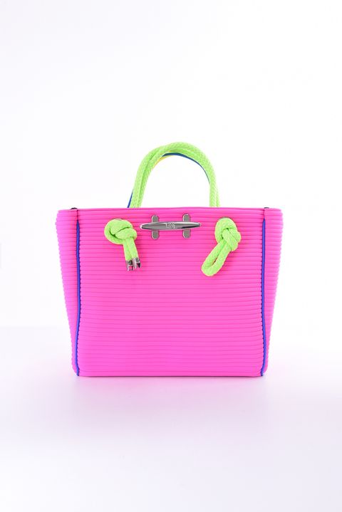 CLEAT TOTE mini TOM0152 / クリート トート ミニバッグ ボーダー （ショックピンク）*