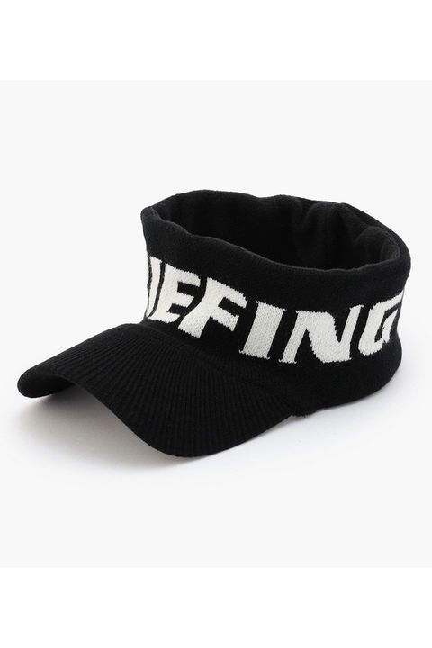 KNIT VISOR / ブランドロゴジャカード ニットサンバイザー (ブラック)