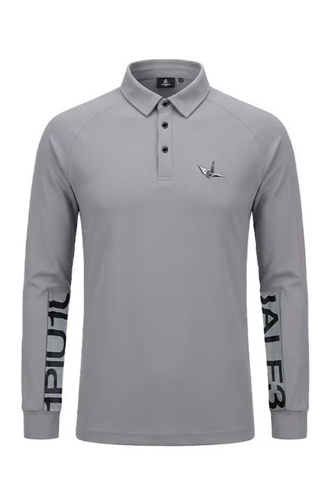 【26AW】 Sleeve LogoLong Sleeve Polo / 長袖ポロTシャツ (グレー)
