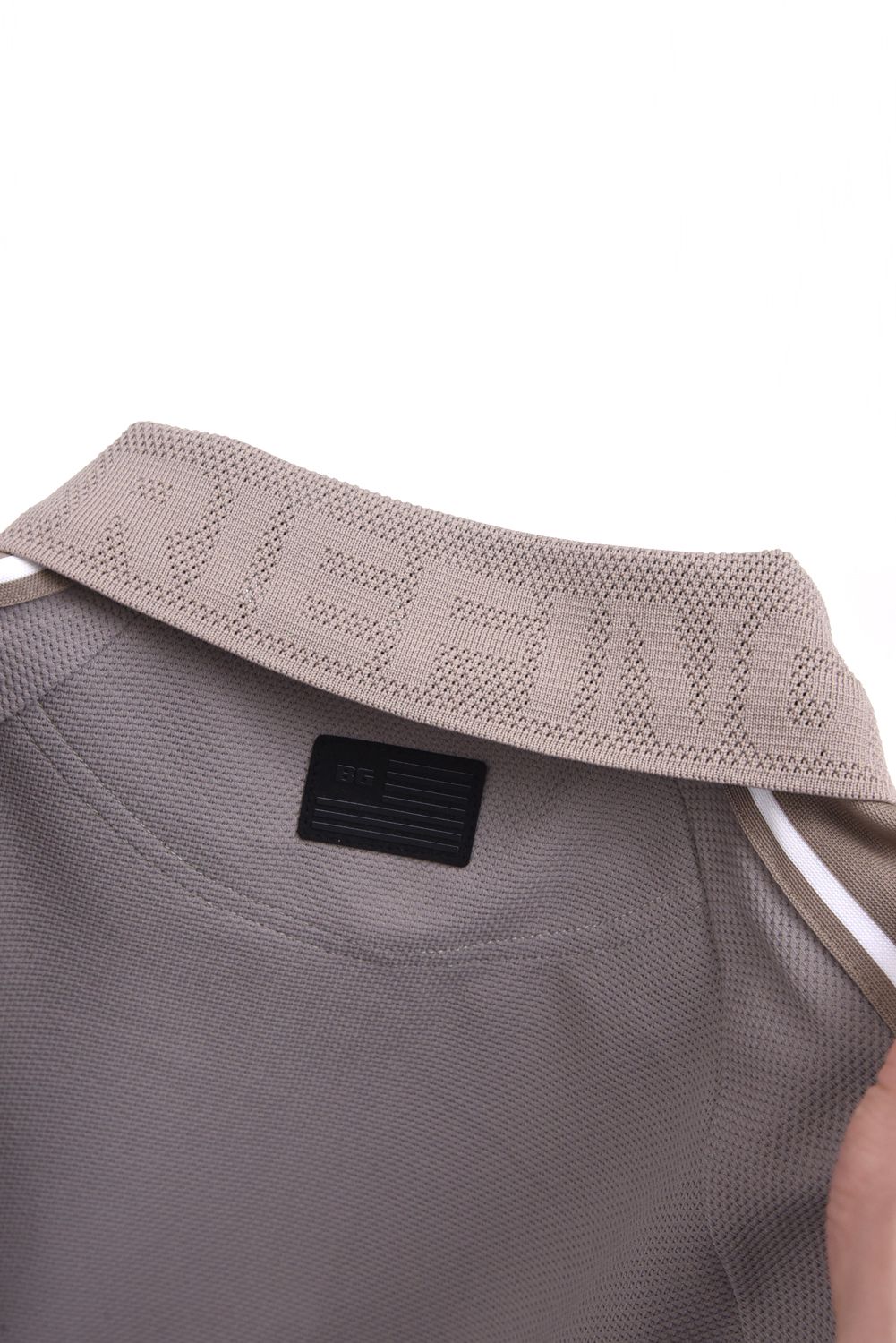 【26SS】 MEN'S LINE POLO RF / カノコ生地 ラインロゴテープ リラックスフィット ポロシャツ (ライトブラウン)