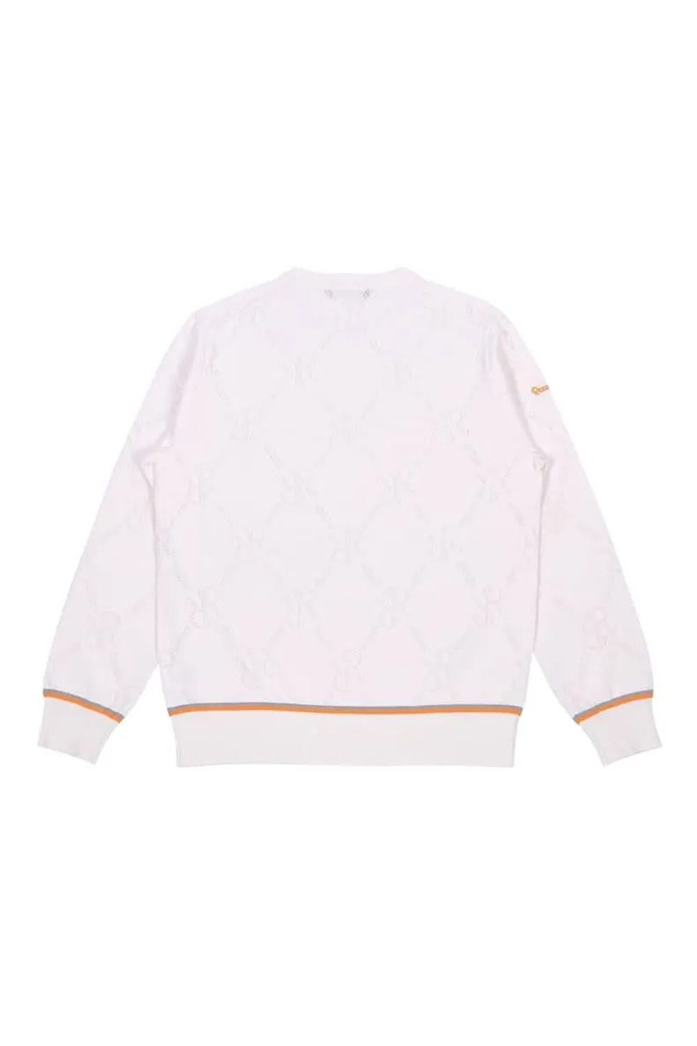 【26SS】 MESH RR LOGO KNIT / メッシュ編み 裾ライン クルーネックニット (ホワイト)*