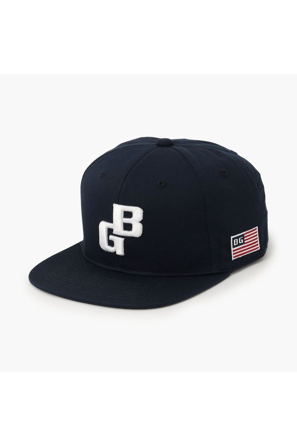 【26SS】 MEN’S BG LOGO FLAT VISOR CAP / BGロゴ フラットキャップ (ネイビー)