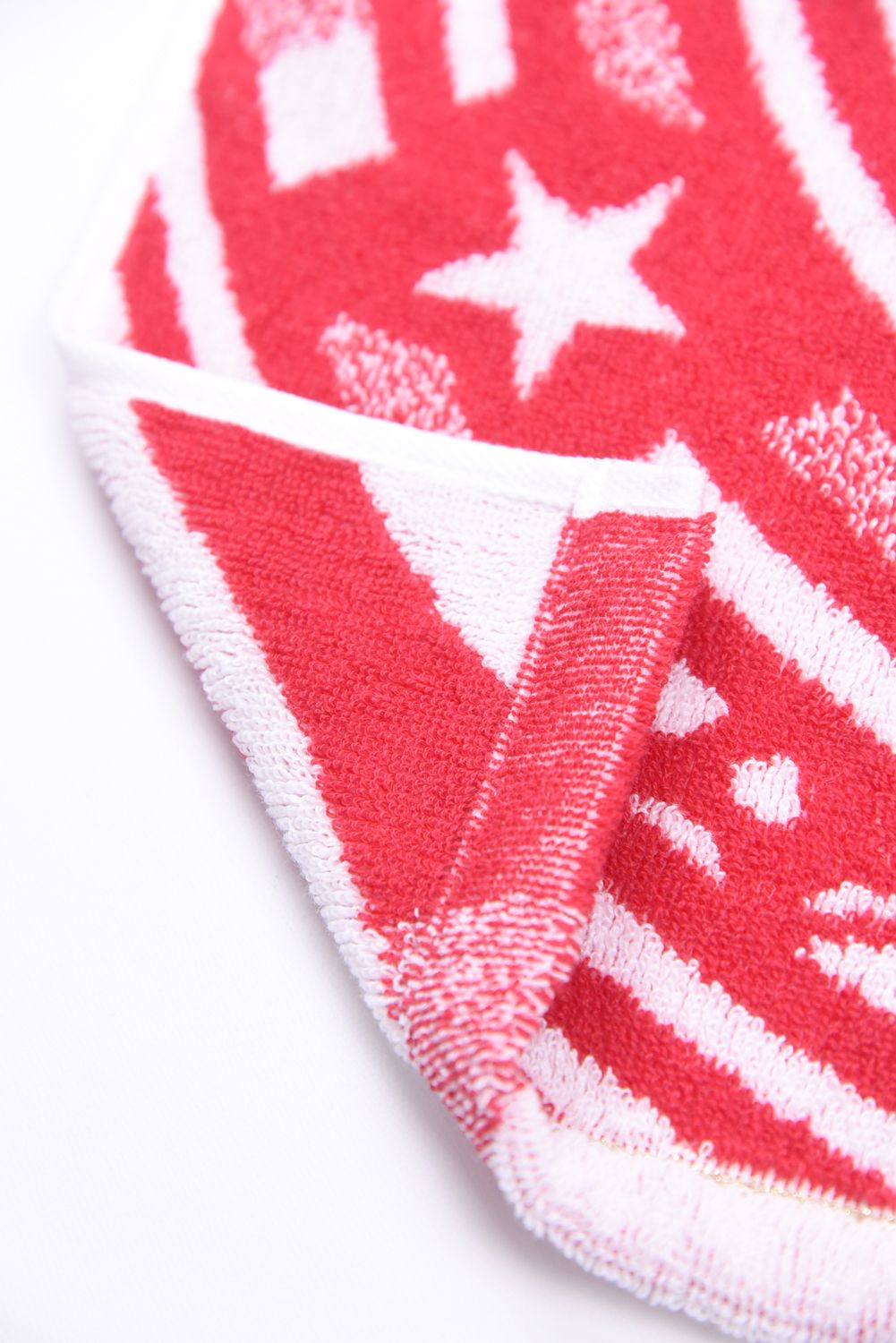 【プレゼント好適品】 FACE TOWEL(BIG) / スカルカモフラージュ柄 今治 フェイスタオル (レッド)
