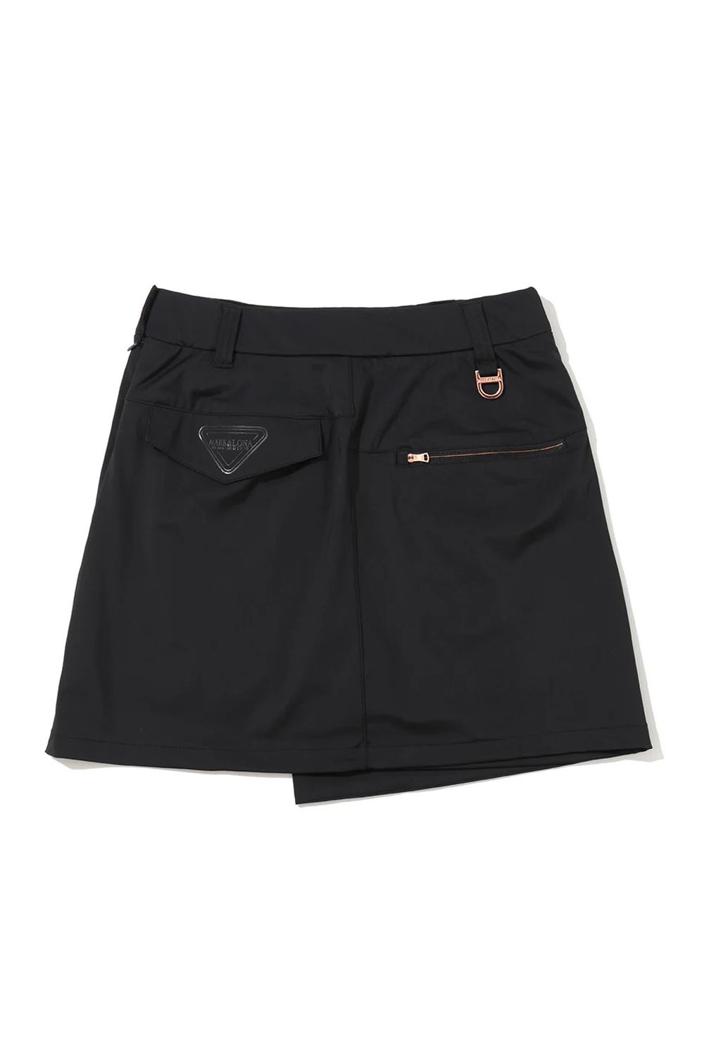 【26SS】【CODE COLLECTION】【レディース】 ALSK / アシンメトリー ラップ風スカート (インナーパンツ付き) (ブラック)