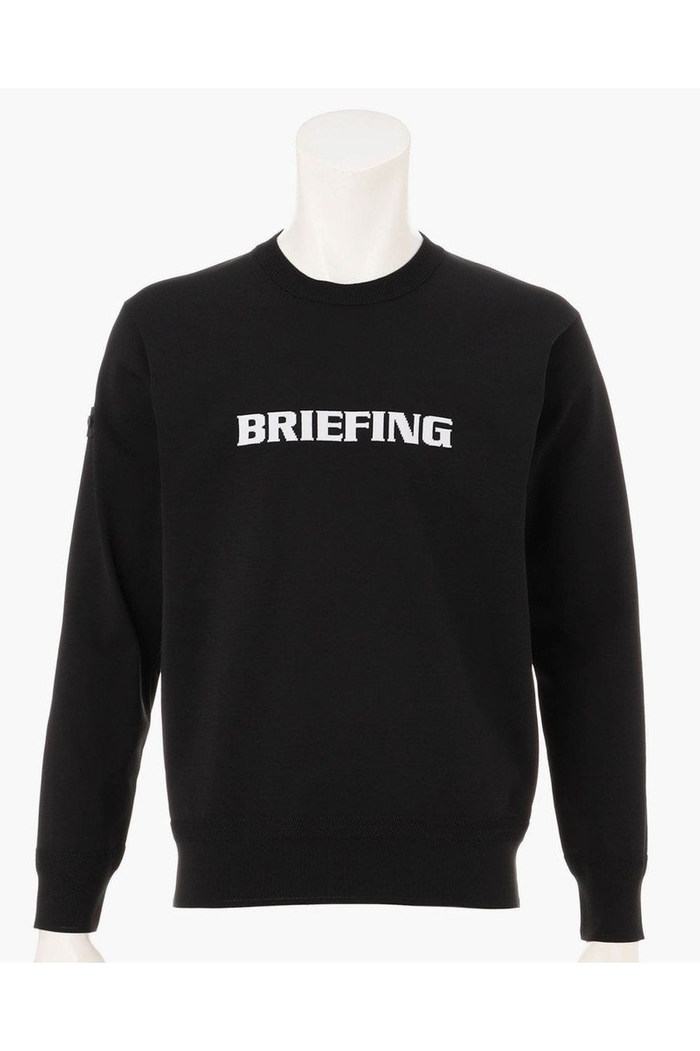 【26AW】 MEN’S PLANE KNIT CREWNECK / ブランドロゴ クルーネックニット (ブラック)