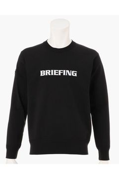 【26AW】 MEN’S PLANE KNIT CREWNECK / ブランドロゴ クルーネックニット (ブラック)