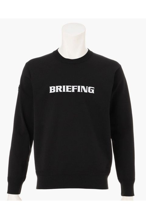 【26AW】 MEN’S PLANE KNIT CREWNECK / ブランドロゴ クルーネックニット (ブラック)